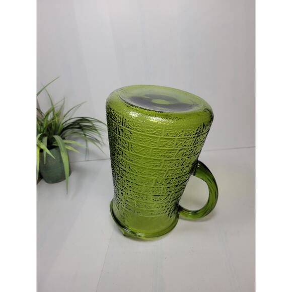 Vintage Green Pitcher, Bartlett Collins Brick Road MCM - Picture 5 of 5